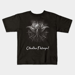 Old Once Cthulhu Ftaghn God Kids T-Shirt